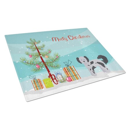 Carolines Treasures Shih Poo Christmas Tree Glass Cutting Board Large CK3872LCB